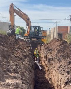 Obra de ampliación de la red de desagües cloacales del Barrio Hospital